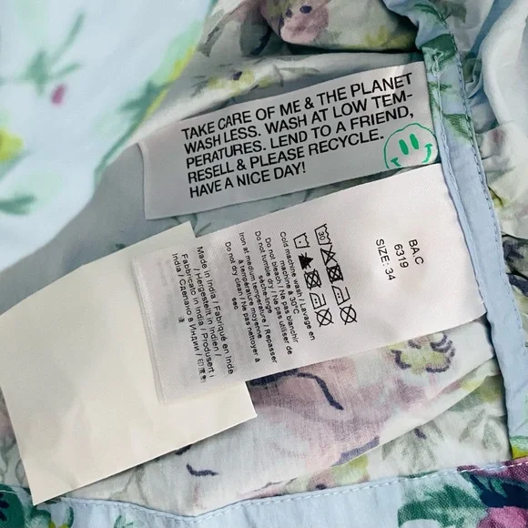 NWT: GANNI | Floral Puff Sleeve Top - Picture 8 of 13